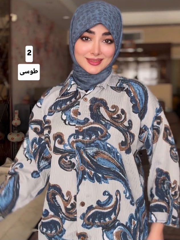 شومیز نخی طرحدار کد ۱۰۸۹