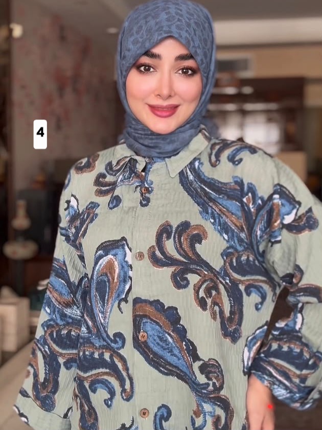شومیز نخی طرحدار کد ۱۰۸۹